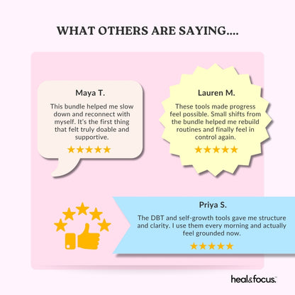 The Self-Growth & Wellness Bundle | 5 Holistic Workbooks for Mind-Body-Spirit Healing & Lasting Self-Compassion