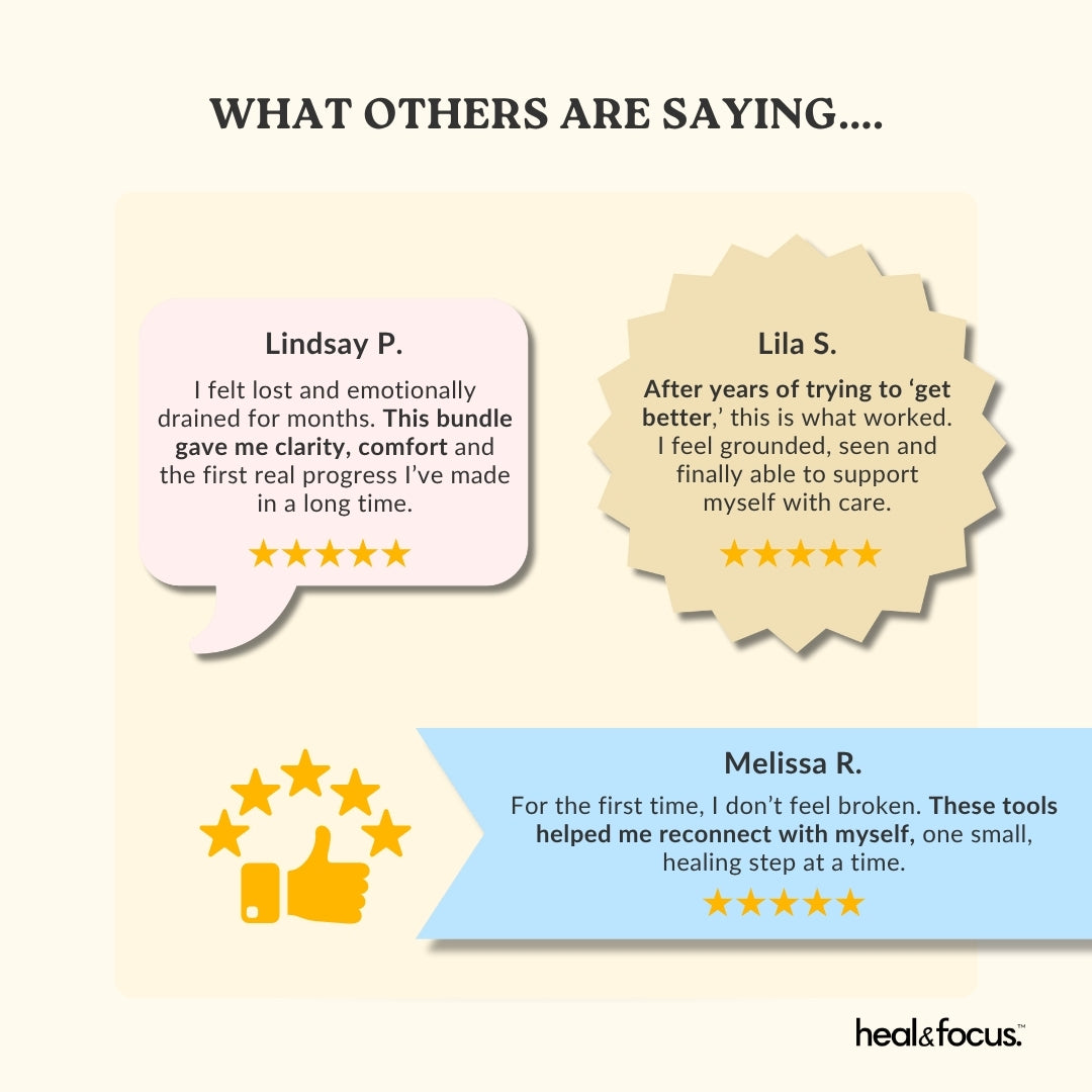 All 5 Therapist-Approved Workbooks for Lasting Emotional Relief, Resilience, Heal, Rebuild & Thrive | The Healing & Recovery Bundle