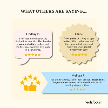 All 5 Therapist-Approved Workbooks for Lasting Emotional Relief, Resilience, Heal, Rebuild & Thrive | The Healing & Recovery Bundle