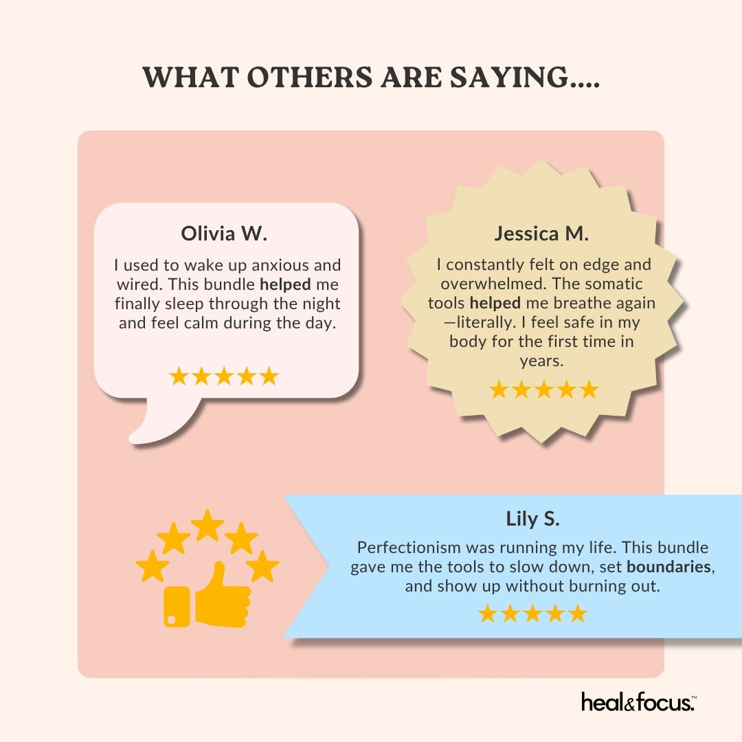 5 Workbooks in 1 Bundle - The Calm & Clarity Bundle | Workbooks, Worksheets, Planner, Journal - Therapy, Tools for Instant Relief, Ease Anxiety, Rebuild Resilience, Emotional Balance, Rest & Inner Balance