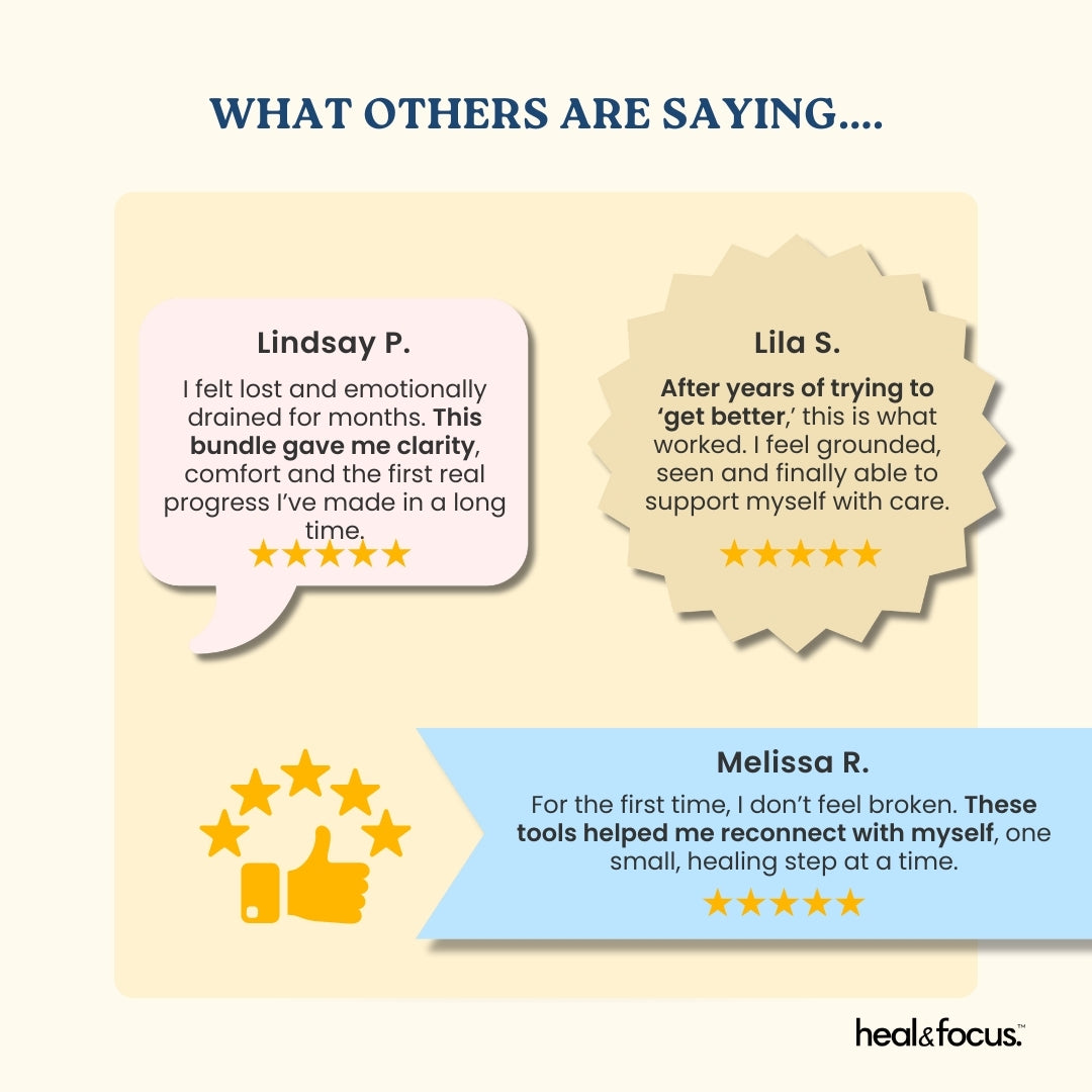 All 5 Therapist-Approved Workbooks for Lasting Emotional Relief, Resilience, Heal, Rebuild & Thrive | The Healing & Recovery Bundle