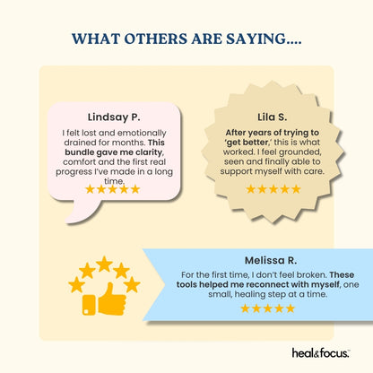 All 5 Therapist-Approved Workbooks for Lasting Emotional Relief, Resilience, Heal, Rebuild & Thrive | The Healing & Recovery Bundle