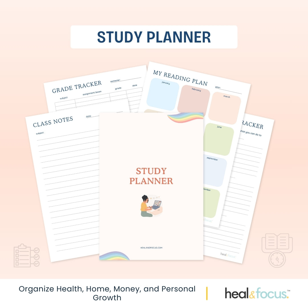 Ultimate ADHD Planner Bundle for Focus & Flow - Your Daily Compass to Productivity
