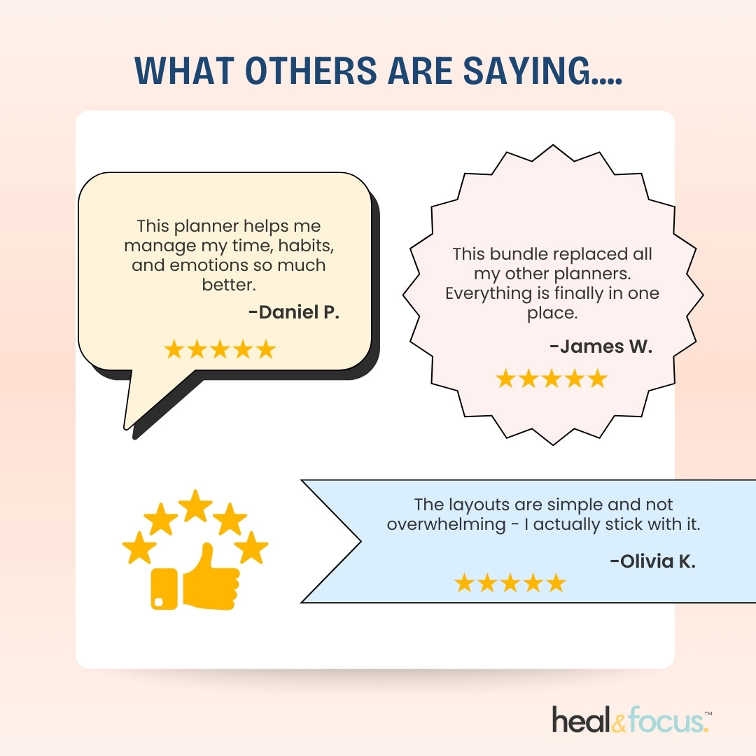 Ultimate ADHD Planner Bundle for Focus & Flow - Your Daily Compass to Productivity