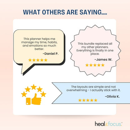 Ultimate ADHD Planner Bundle for Focus & Flow - Your Daily Compass to Productivity