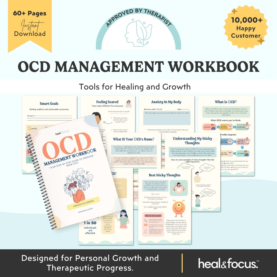 OCD Management Workbook – Therapy Tools & Coping Skills