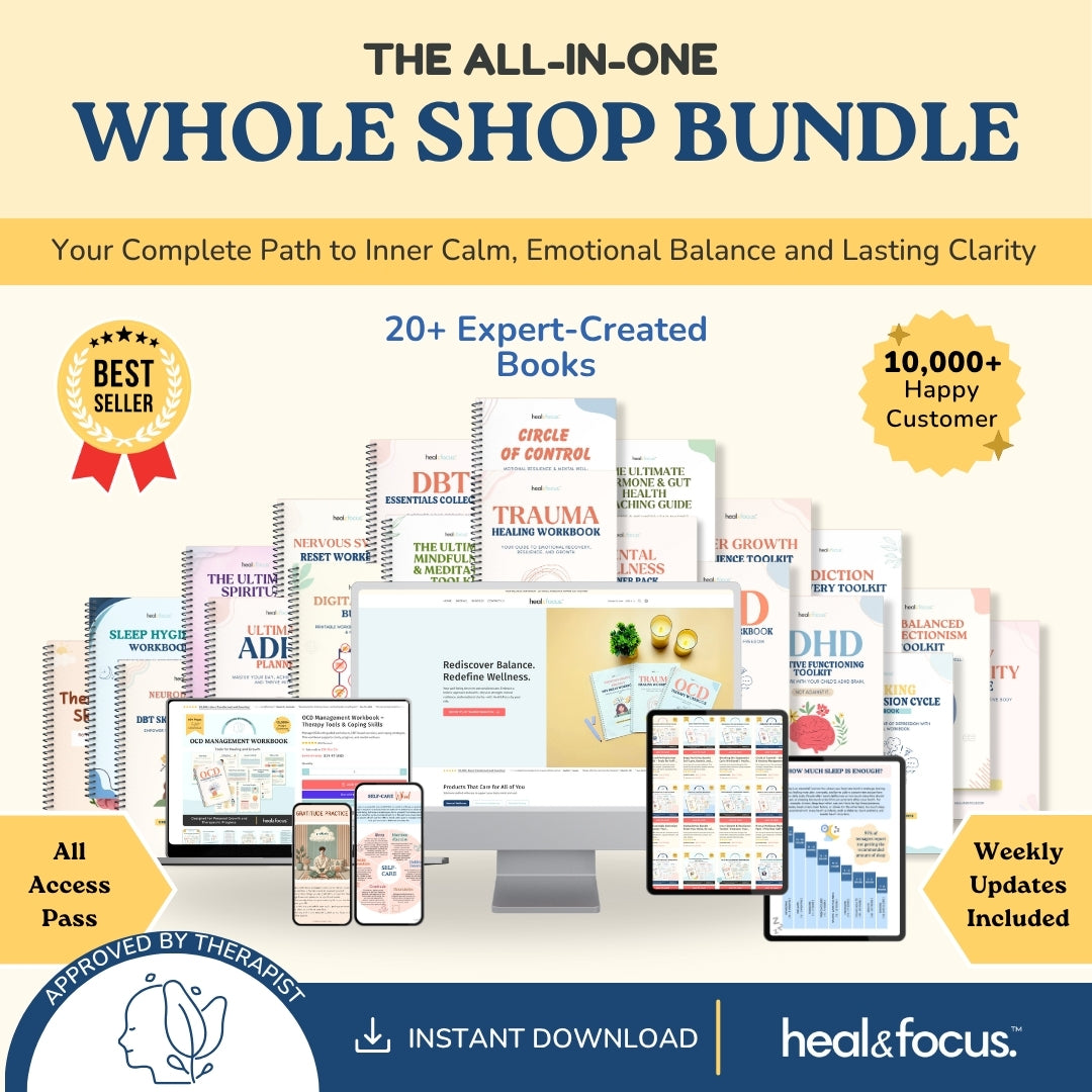 The Heal & Focus Whole Shop Bundle ✨| All-Access Website Bundle | Your One-Stop Shop for Self-Improvement and Healing!