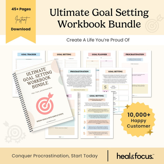 Ultimate Goal Setting Workbook Bundle – Conquer Procrastination & Achieve More