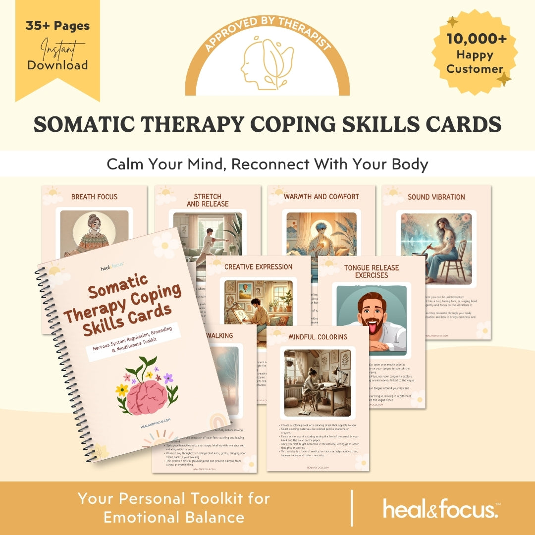 Somatic Therapy Coping Skills Cards – Body-Based Grounding Tools