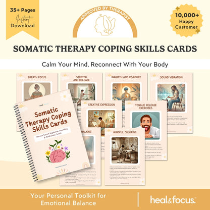 Somatic Therapy Coping Skills Cards – Body-Based Grounding Tools
