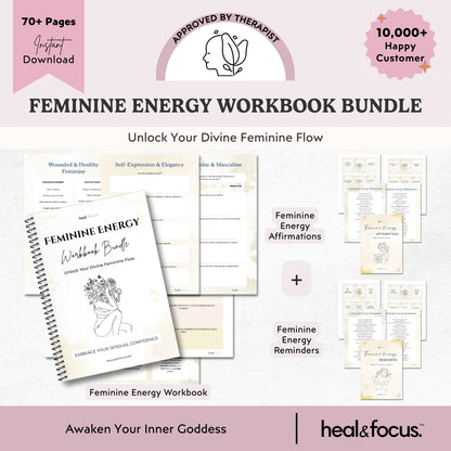 Feminine Energy Workbook Bundle – Unlock Your Divine Feminine Flow