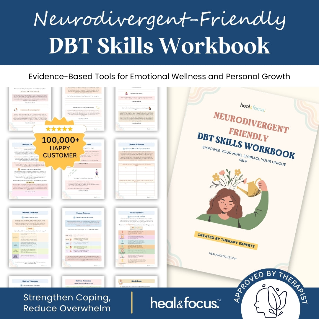 Neurodivergent-Friendly DBT Skills Workbook: Coping Skills for Anger, Anxiety & Overwhelm in ADHD and Autistic Adults