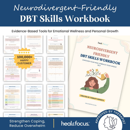 Neurodivergent-Friendly DBT Skills Workbook: Coping Skills for Anger, Anxiety & Overwhelm in ADHD and Autistic Adults