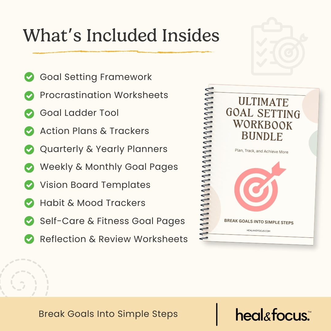 Ultimate Goal Setting Workbook Bundle – Conquer Procrastination & Achieve More