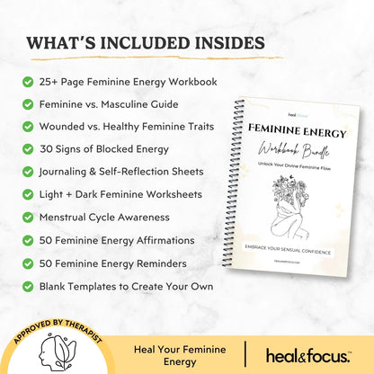 Feminine Energy Workbook Bundle – Unlock Your Divine Feminine Flow