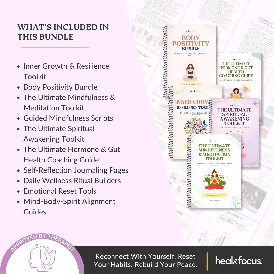 The Self-Growth & Wellness Bundle | 5 Holistic Workbooks for Mind-Body-Spirit Healing & Lasting Self-Compassion