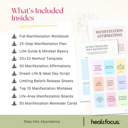 Manifestation Workbook Bundle – Align Your Thoughts, Energy & Actions