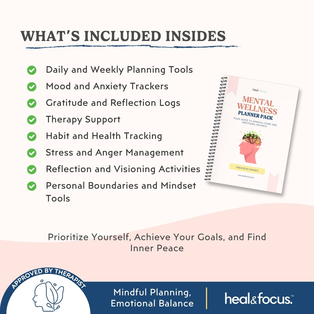Mental Wellness Planner Pack | Prioritize Self-Care & Peace