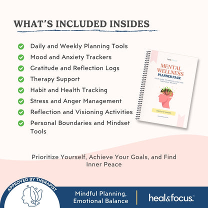 Mental Wellness Planner Pack | Prioritize Self-Care & Peace