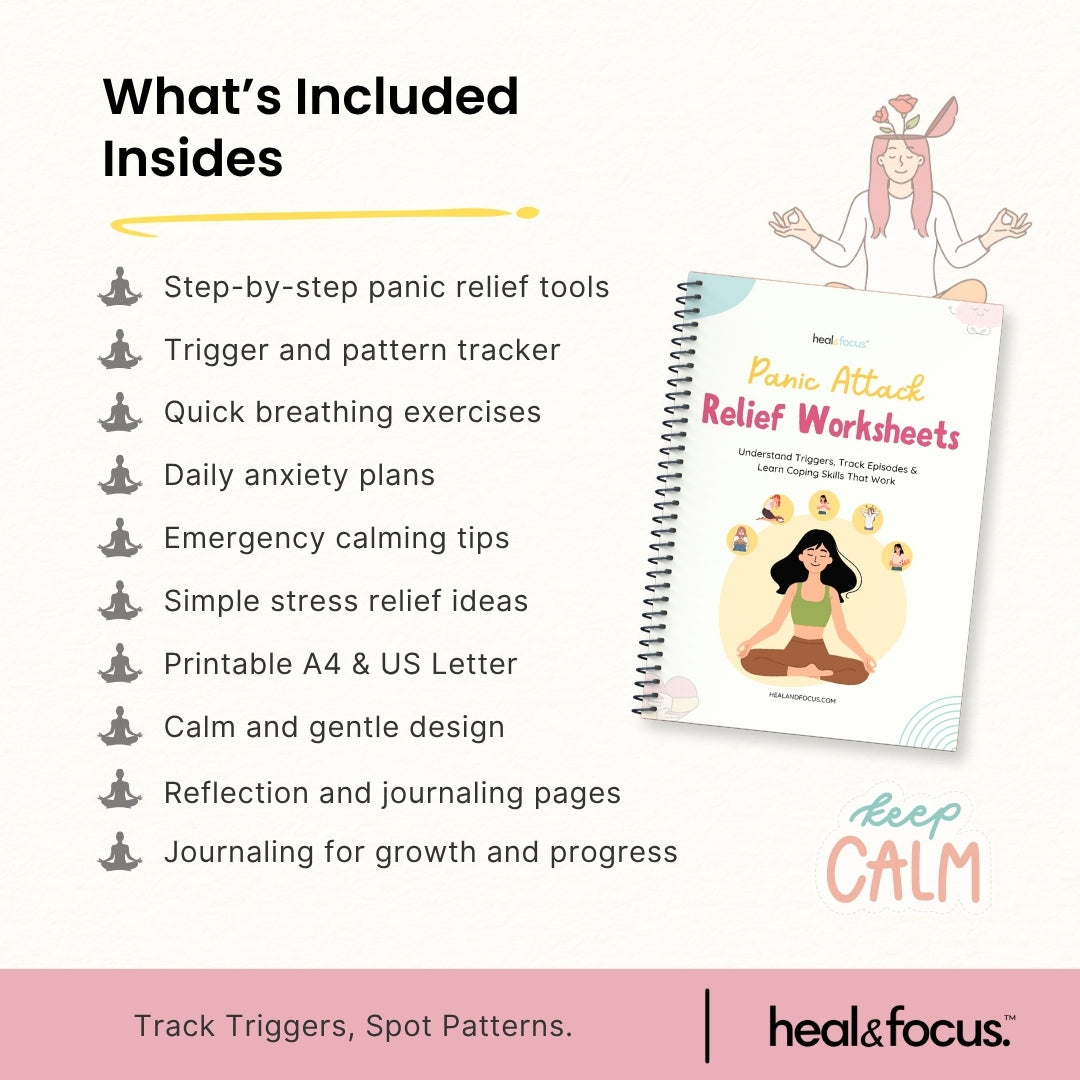 Panic Attack Relief Worksheets – Regain Calm, Control & Confidence