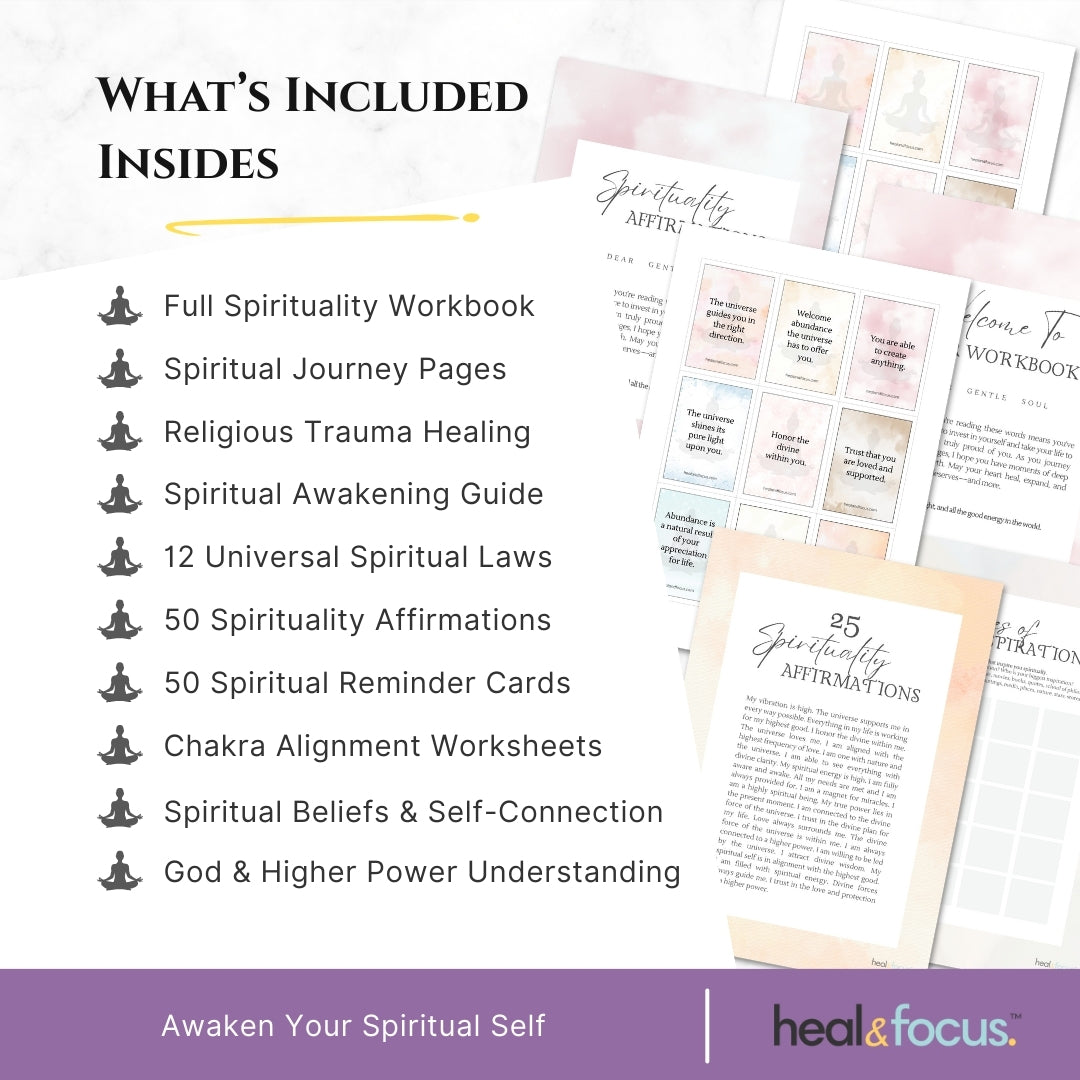 Spirituality Workbook Bundle – Release Spiritual Blocks & Awaken Your Soul