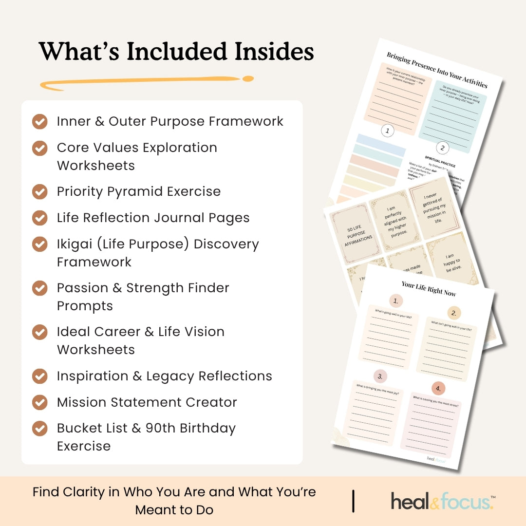 Life Purpose Workbook – Discover Your Meaning, Values & Direction