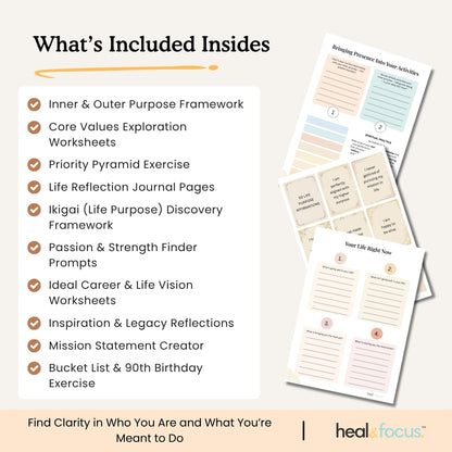 Life Purpose Workbook – Discover Your Meaning, Values & Direction