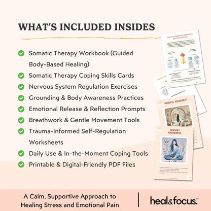 The Ultimate Somatic Therapy Workbook — Reset Anxiety, Heal Body & Mind with 7+ Grounding Tools