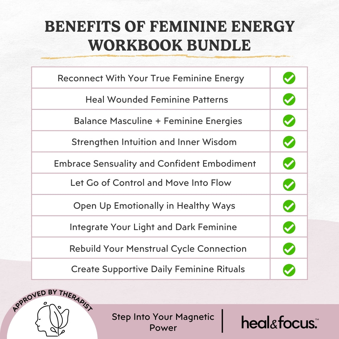 Feminine Energy Workbook Bundle – Unlock Your Divine Feminine Flow