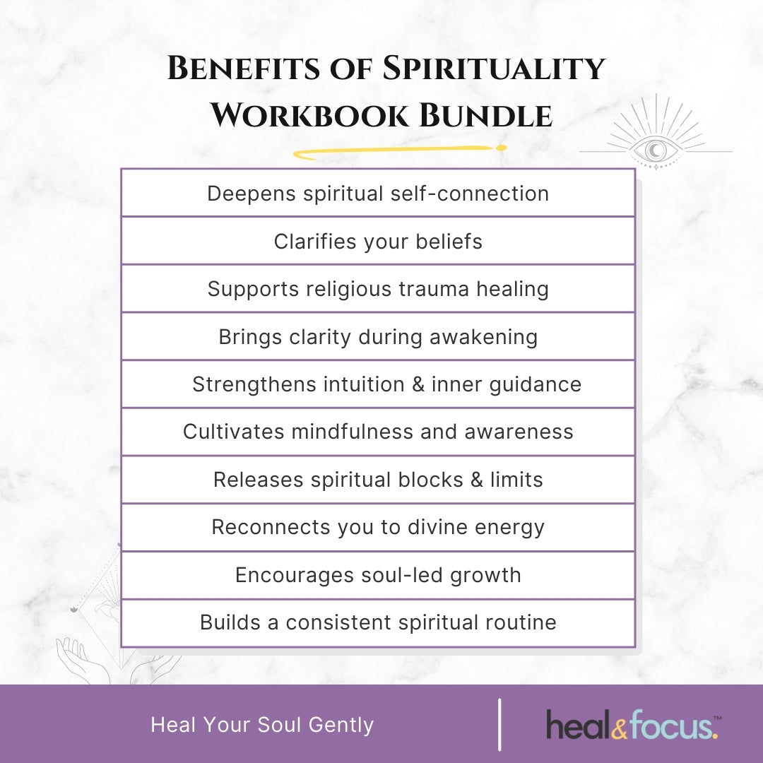 Spirituality Workbook Bundle – Release Spiritual Blocks & Awaken Your Soul