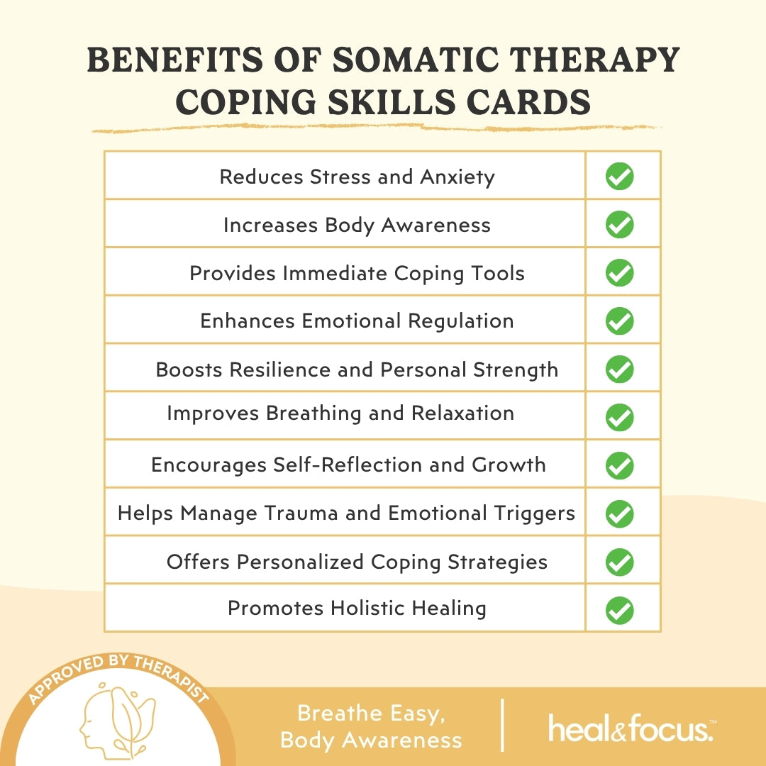 Somatic Therapy Coping Skills Cards – Body-Based Grounding Tools