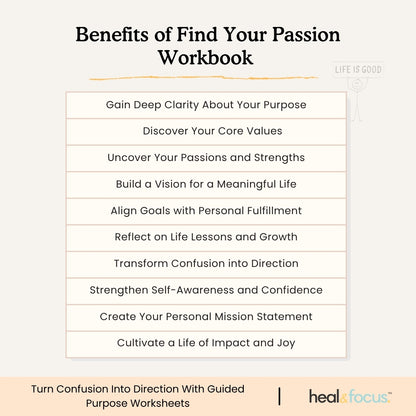 Life Purpose Workbook – Discover Your Meaning, Values & Direction