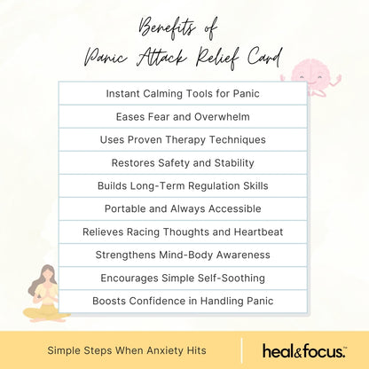 Panic Attack Relief Card – Calm Your Mind in Minutes