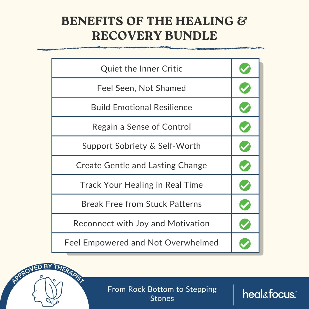 All 5 Therapist-Approved Workbooks for Lasting Emotional Relief, Resilience, Heal, Rebuild & Thrive | The Healing & Recovery Bundle