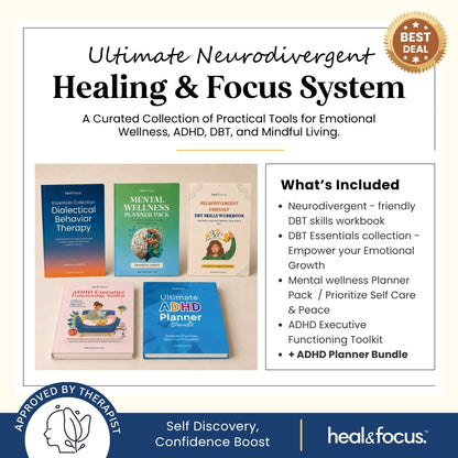 Neurodivergent-Friendly DBT Skills Workbook: Coping Skills for Anger, Anxiety & Overwhelm in ADHD and Autistic Adults