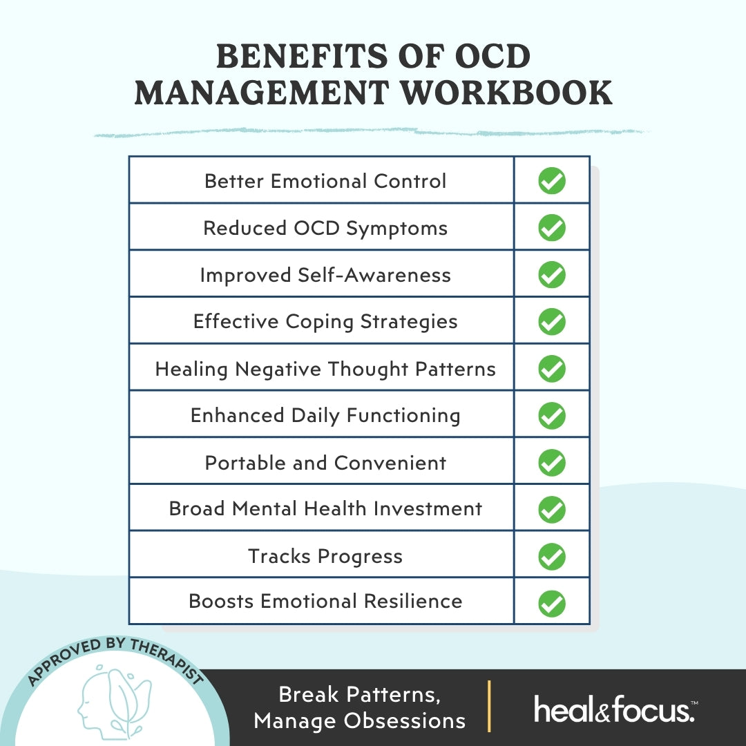 OCD Management Workbook – Therapy Tools & Coping Skills