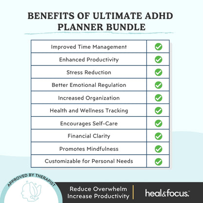 Ultimate ADHD Planner Bundle for Focus & Flow