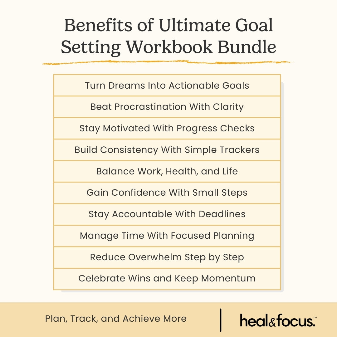 Ultimate Goal Setting Workbook Bundle – Conquer Procrastination & Achieve More