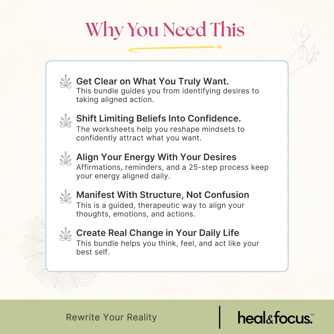 Manifestation Workbook Bundle – Align Your Thoughts, Energy & Actions