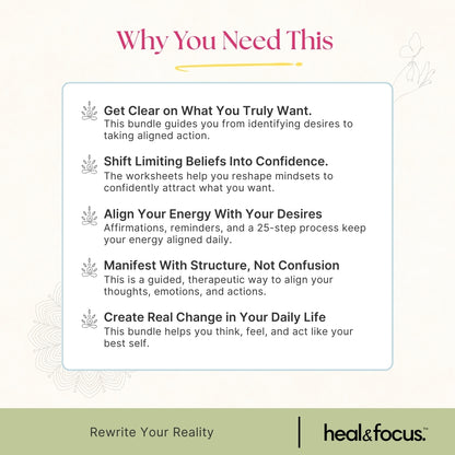 Manifestation Workbook Bundle – Align Your Thoughts, Energy & Actions