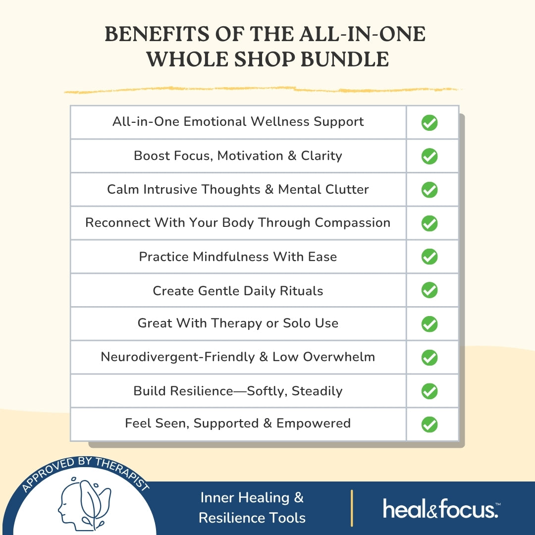 The Heal & Focus Whole Shop Bundle ✨| All-Access Website Bundle | Your One-Stop Shop for Self-Improvement and Healing!