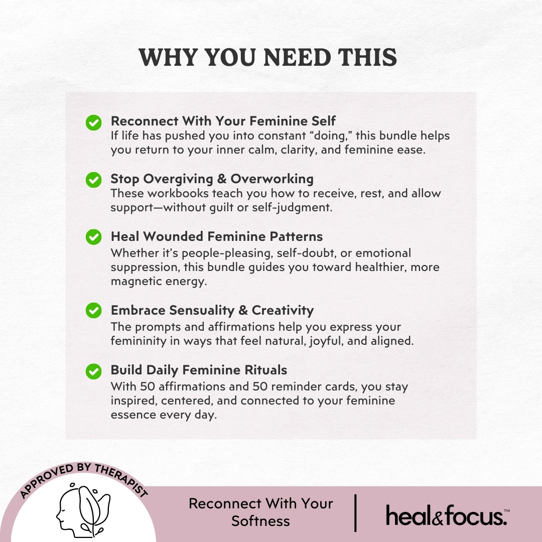 Feminine Energy Workbook Bundle – Unlock Your Divine Feminine Flow