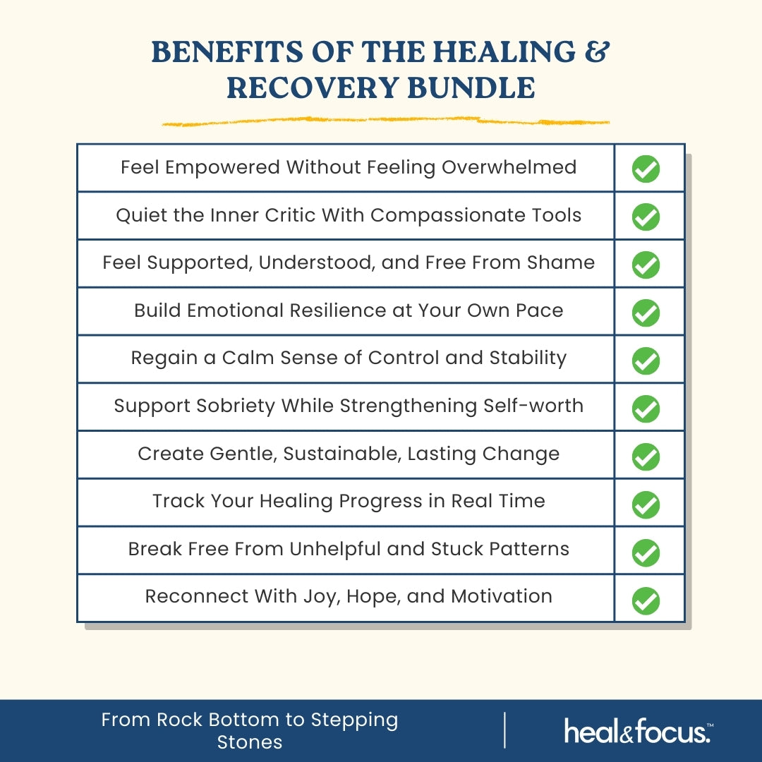 All 5 Therapist-Approved Workbooks for Lasting Emotional Relief, Resilience, Heal, Rebuild & Thrive | The Healing & Recovery Bundle