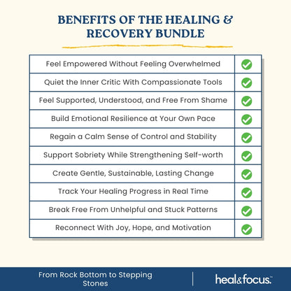 All 5 Therapist-Approved Workbooks for Lasting Emotional Relief, Resilience, Heal, Rebuild & Thrive | The Healing & Recovery Bundle