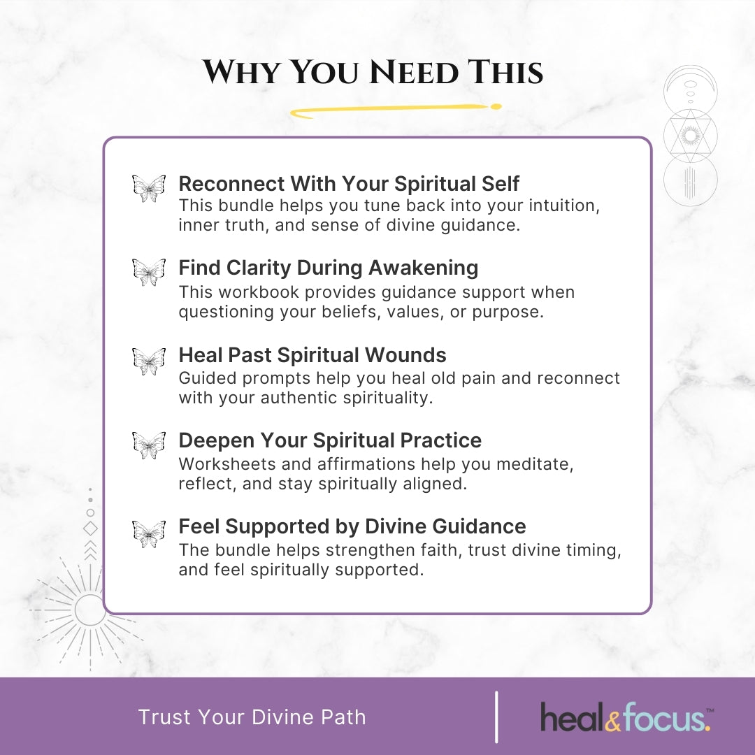 Spirituality Workbook Bundle – Release Spiritual Blocks & Awaken Your Soul