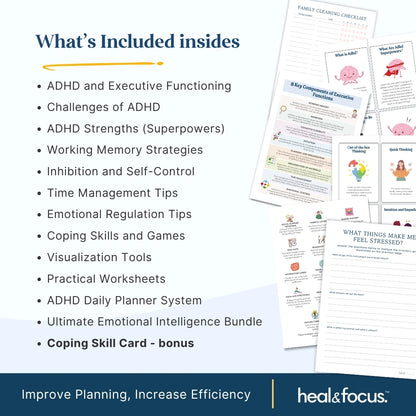 The Ultimate ADHD Executive Functioning Toolkit – Therapist-Designed Tools to Help Your Child Master Focus, Emotions & Daily Life