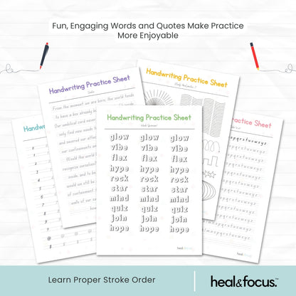 Handwriting Practice Sheets Bundle – Perfect Every Letter with Confidence