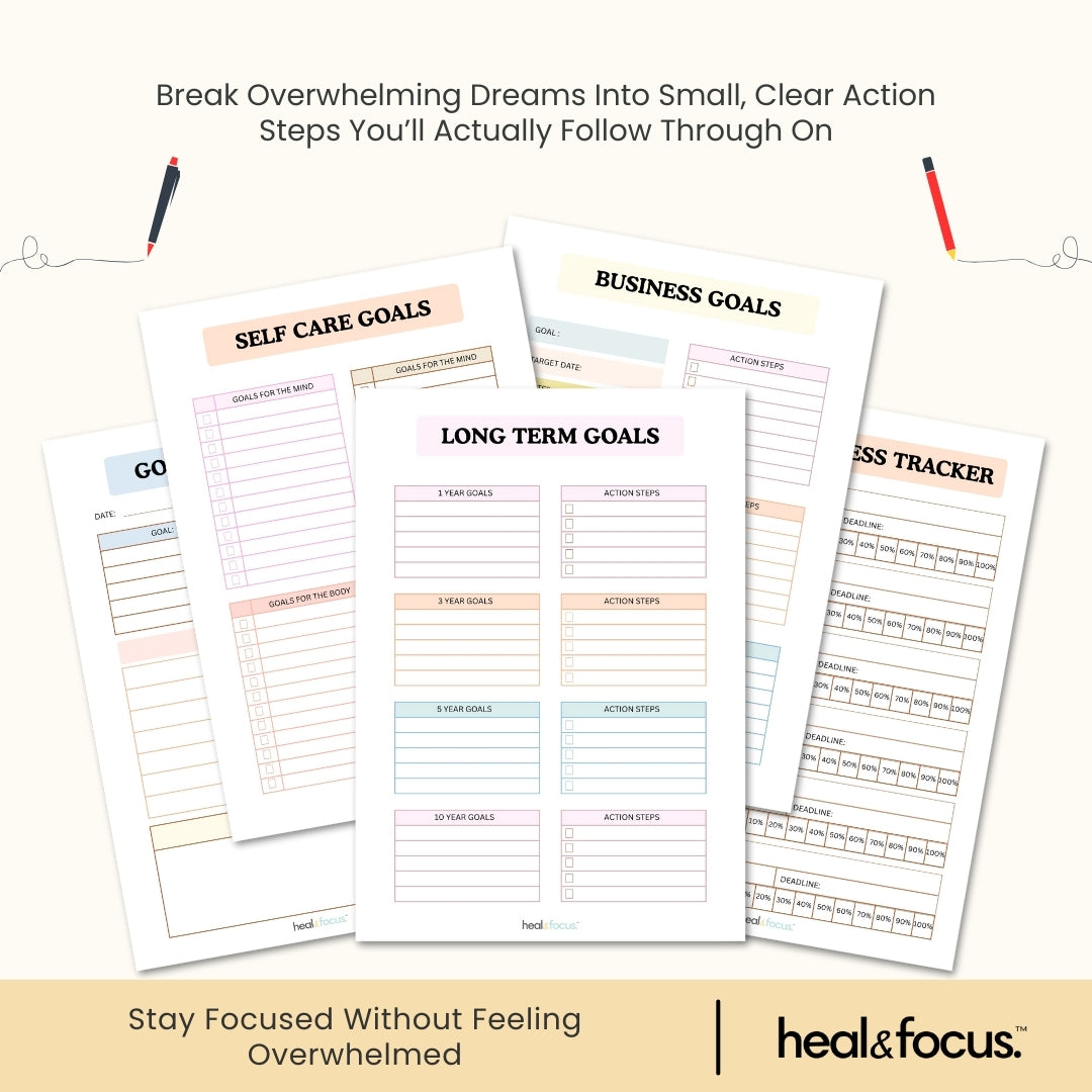 Ultimate Goal Setting Workbook Bundle – Conquer Procrastination & Achieve More