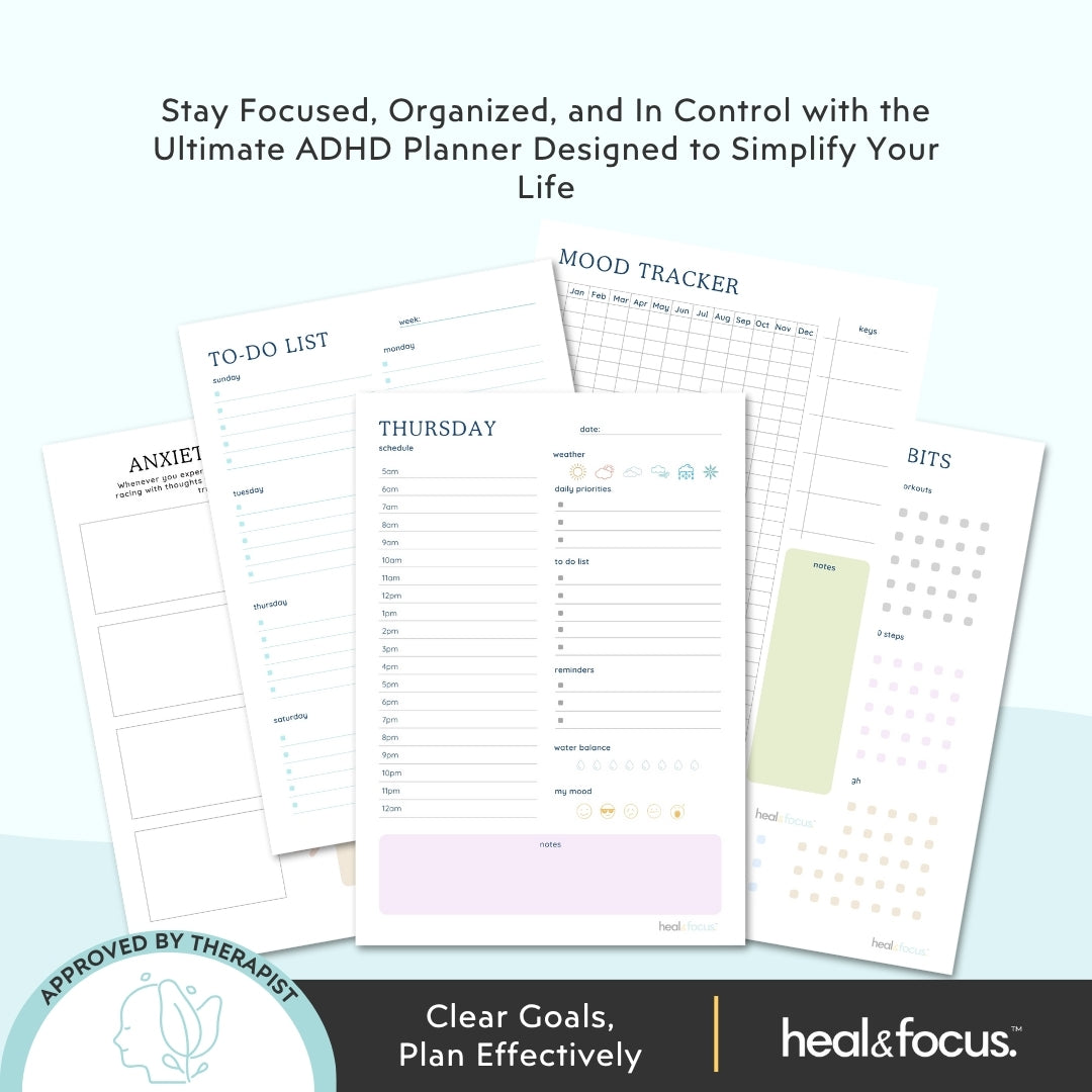 Ultimate ADHD Planner Bundle for Focus & Flow
