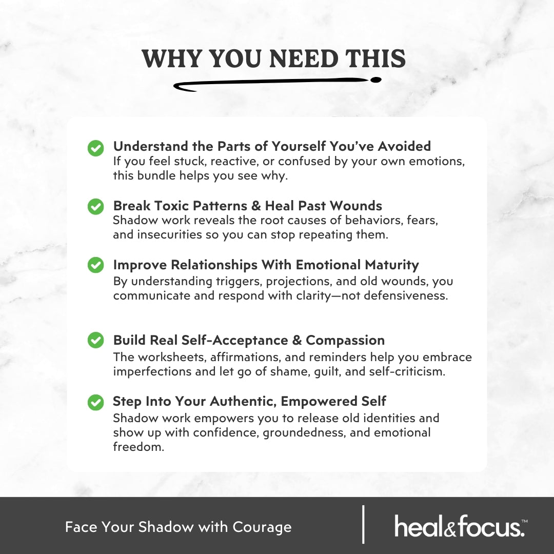 Shadow Workbook Bundle – Understand Your Triggers & Unlock Inner Strength
